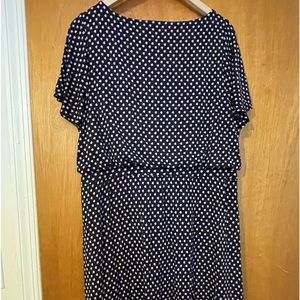 Black Loft Summer dress with cream  dots